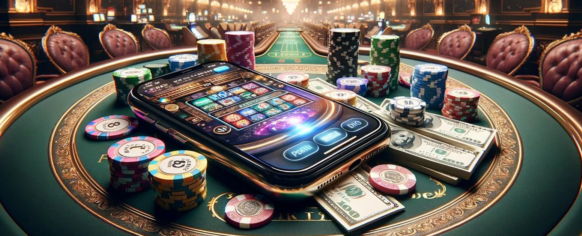 Luxurious online casino lobby with golden accents and exciting games at 747.live