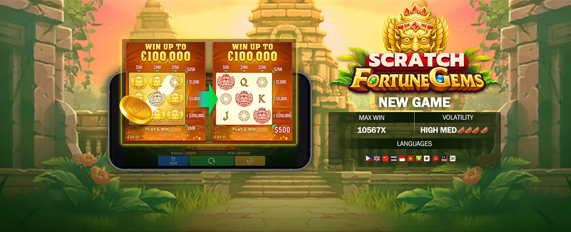Player celebrating a win at 747.live online casino